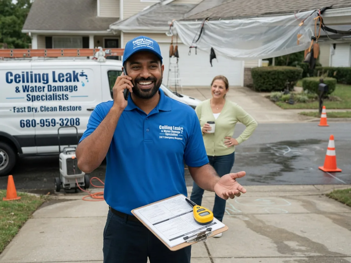 Ceiling Leak Cleanup Ratliff City, OK FAQs